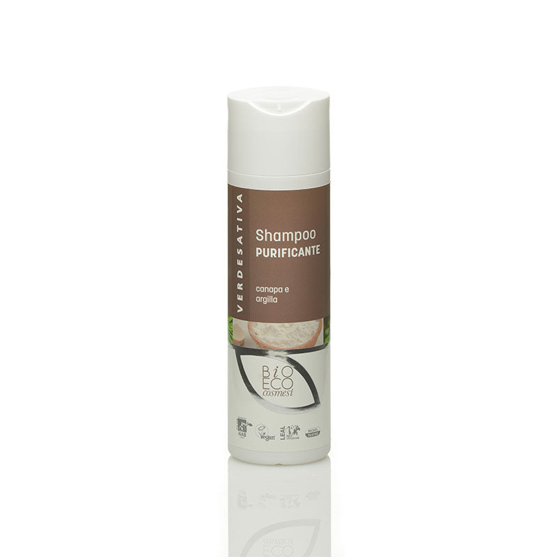 CANAPA E ARGILLA BIANCA – Shampoo Crema Purificante (200 ml)-Verdesativa-Veganja Shop